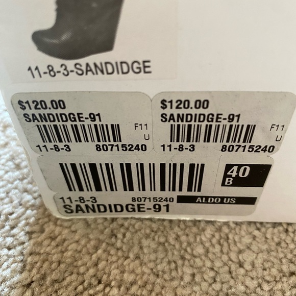 Aldo Sandidge black suede wedge bootie. Size 10. 5” heel and 1.5” platform. - Picture 3 of 8